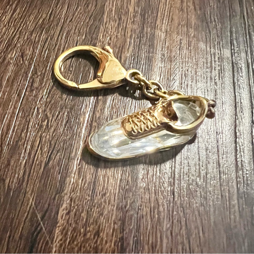 Swarovski Gold and Crystal Sneaker Keychain